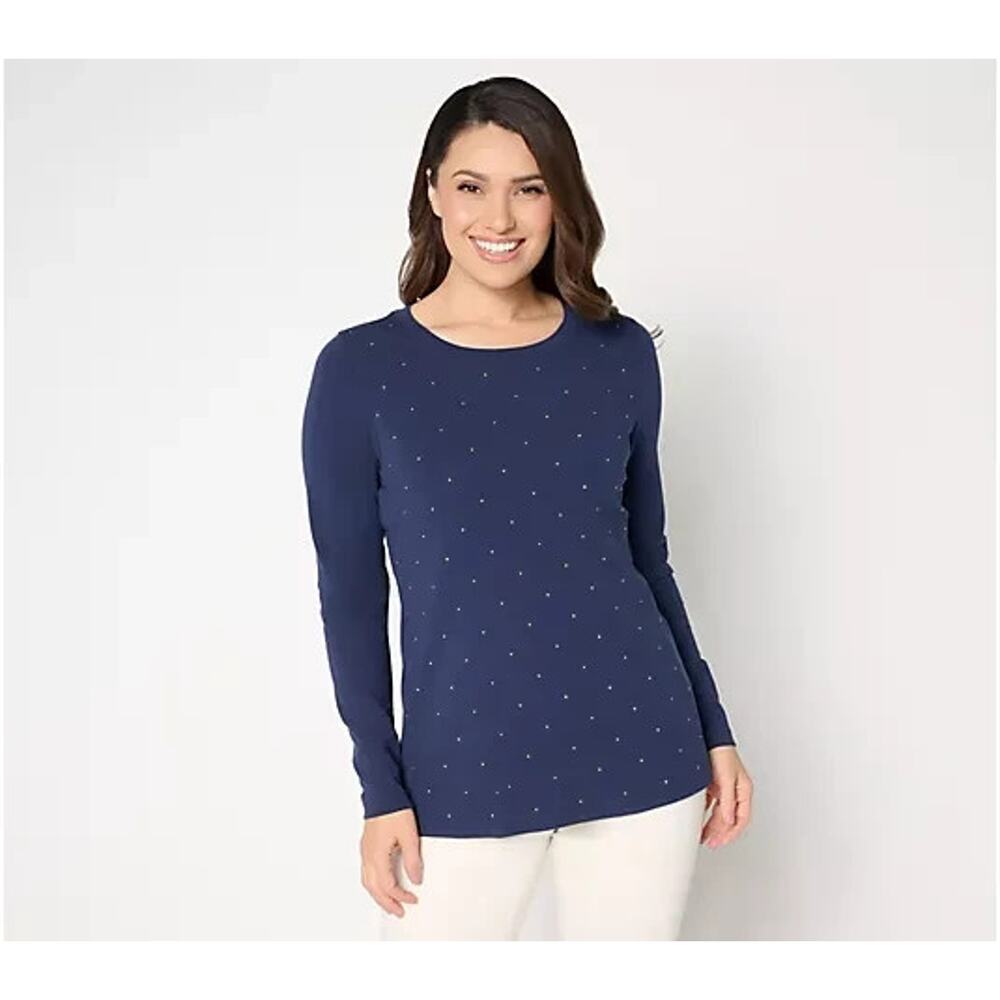 Jingle Belles by Kim Gravel TripleLuxe Girls Sparkle Top Twilight M A710979